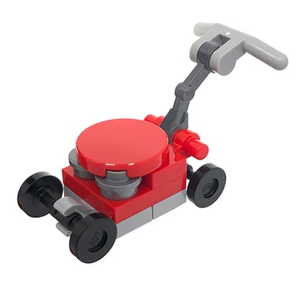 Accéder au produit Tondeuse à gazon - en briques LEGO, rouge