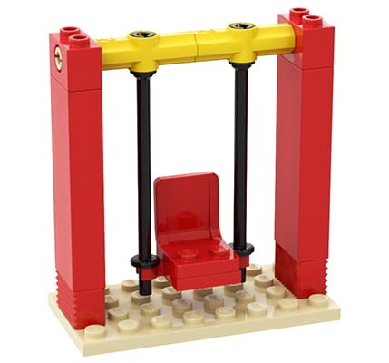 Przejdź do produktu Plac zabaw: Huśtawka - customowy model z klocków LEGO