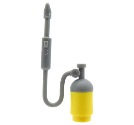 Przejdź do produktu Spawarka - z części LEGO, ciemna szara z żółtą butlą