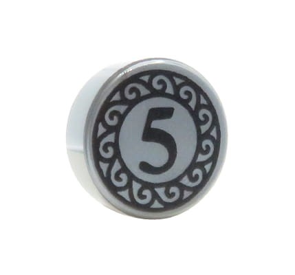 Przejdź do produktu LEGO srebrna moneta / pieniądze - płytka 1x1 z nadrukiem