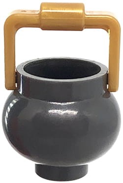 LEGO kocioł / kociołek / garnek - perłowy ciemny szary