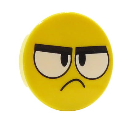 LEGO emotka Smutas - płytka 2x2 z nadrukiem