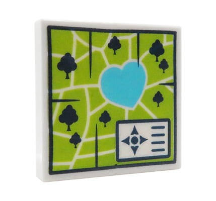 LEGO Friends mapa Heartlake Park - płytka 2x2 z nadrukiem