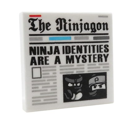 LEGO Ninjago gazeta - płytka 2x2 z nadrukiem