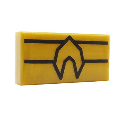 LEGO logo Aquaman - płytka 1x2 z nadrukiem