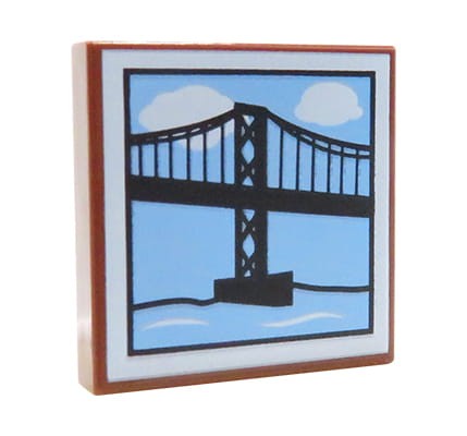 LEGO obraz / obrazek most - płytka 2x2 z nadrukiem