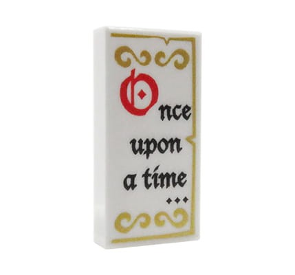 LEGO strona z książki / kartka z napisem - płytka 1x2 z nadrukiem