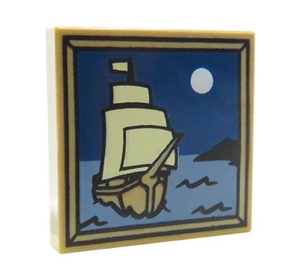 LEGO obraz / obrazek ze statkiem - płytka 2x2 z nadrukiem