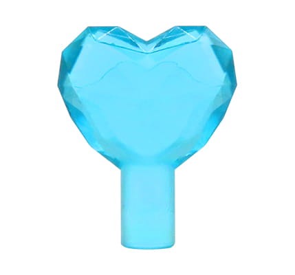 LEGO kryształ / klejnot serce - niebieski przezroczysty