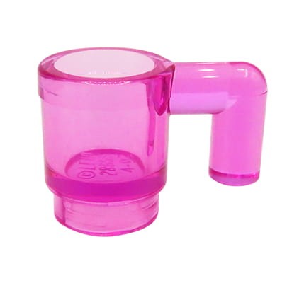 LEGO kubek - ciemny różowy przezroczysty