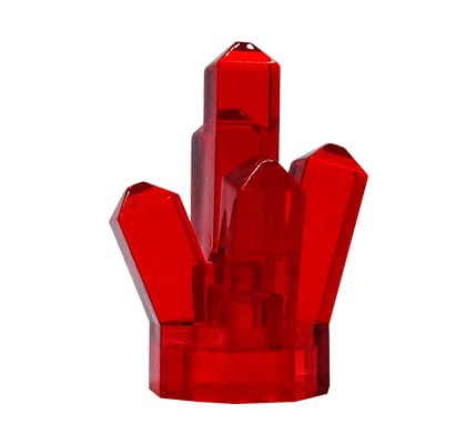 LEGO kryształ / klejnot / skała - czerwony przezroczysty