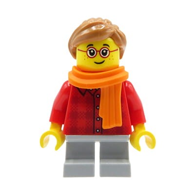 LEGO City - mini figurka Dziecko / Dziewczynka w szaliku i okularach