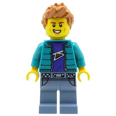 Lego Hidden Side - mini figurka Rami vloger / celebryta w turkusowej kurtce