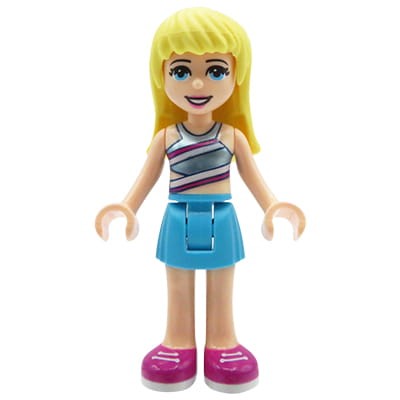 Lego Friends - mini figurka Stephanie w topie w paski