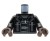 LEGO tors figurki - czarna kurtka z zamkami, naszyjnik z pazurem