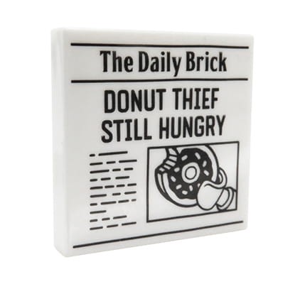 LEGO gazeta The Daily Brick - płytka 2x2 z nadrukiem