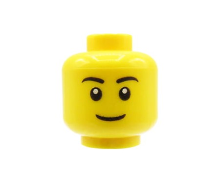 LEGO głowa / główka figurki - mężczyzna, delikatny uśmiech