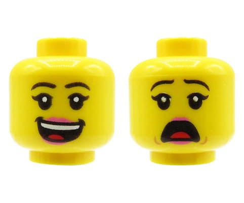 Zum Produkt LEGO Minifigurenkopf – Frau, doppelseitig
