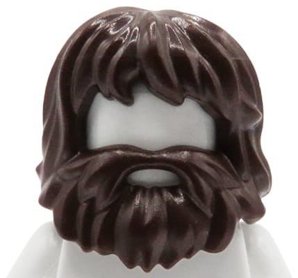 Zum Produkt LEGO Minifigur Haar, Bart und Schnurrbart - männlich, dunkelbraun