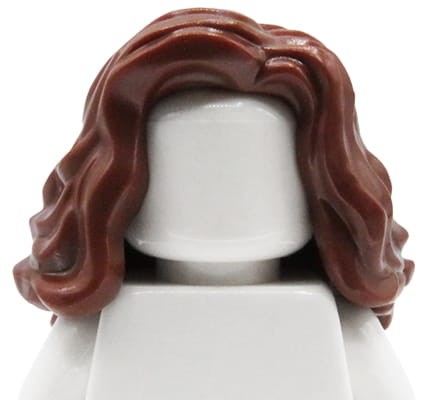 LEGO włosy figurki - damskie, brązowe, długie i falowane