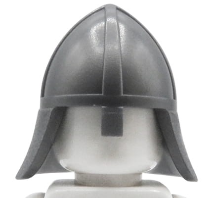 LEGO hełm rycerski / rycerza - srebrny matowy