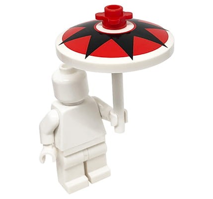 LEGO parasol / parasolka - czerwony ze zdobieniami