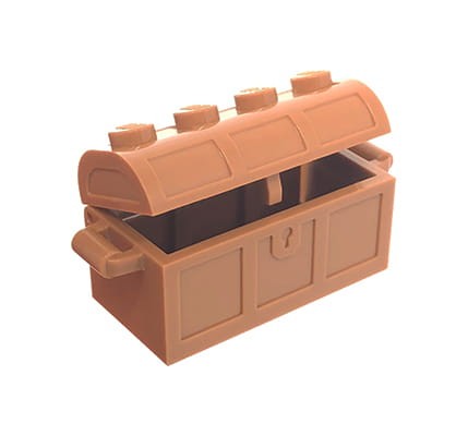 LEGO skrzynia / kufer - ciemna cielista