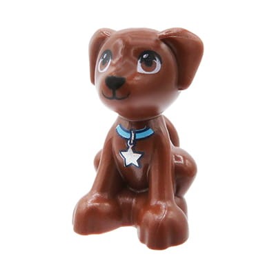 LEGO Friends pies / piesek - brązowy z niebieską obrożą