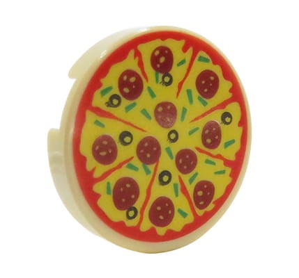 LEGO pizza pepperoni - cała, okrągła