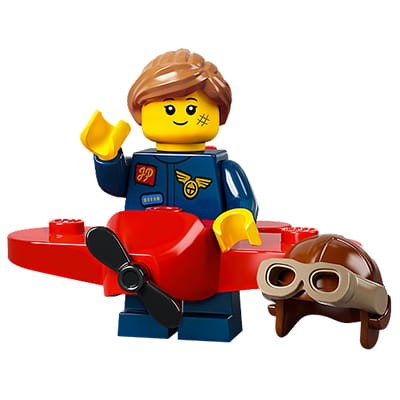 LEGO Minifigures seria 21 - figurka Dziewczynka Pilot z samolotem