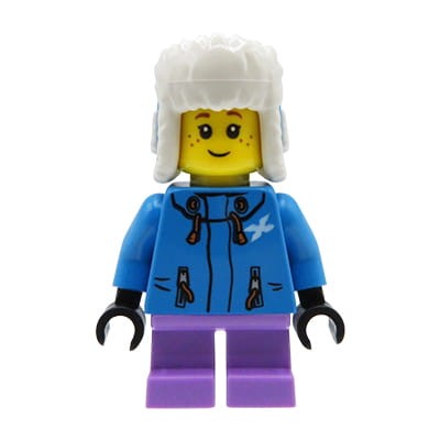 Lego City - mini figurka Dziewczynka / Dziecko w zimowym ubraniu - czapce i kurtce