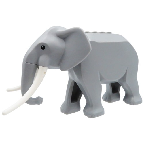 Zum Produkt LEGO Elefant - grau mit weißen Stoßzähnen