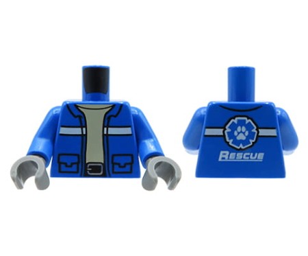 LEGO tors figurki - niebieska kurtka z kieszeniami / obrońca zwierząt