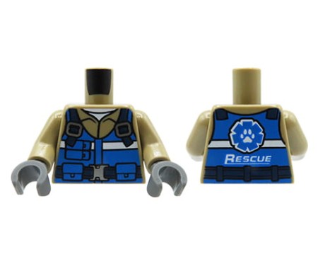LEGO tors figurki - niebieska kamizelka / obrońca zwierząt