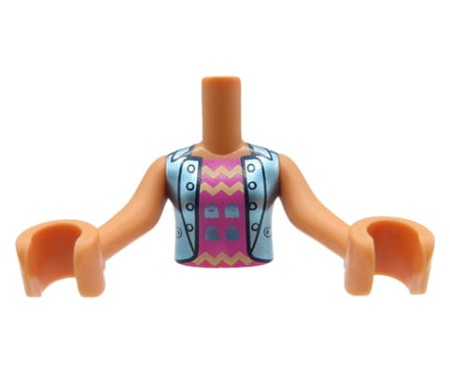 LEGO Friends tors figurki - niebieska opalizująca kamizelka, różowa koszulka