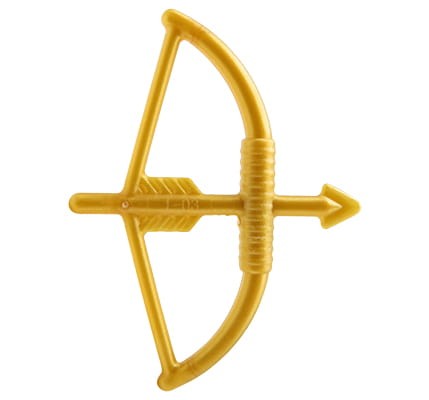 Accéder au produit Arc LEGO avec flèche - or perle