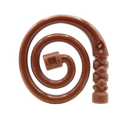 LEGO bat / bicz - brązowy, zwinięty