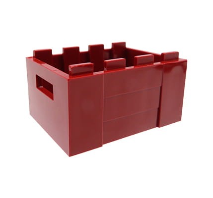 LEGO skrzynia / skrzynka / pojemnik - ciemna czerwona