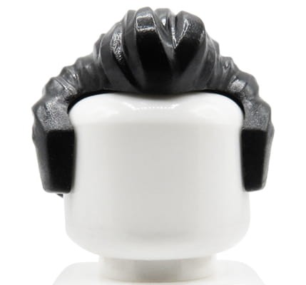 LEGO włosy figurki - męskie, czarne, krótkie