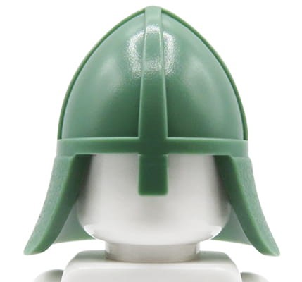 LEGO hełm rycerski / rycerza - zielony piaskowy