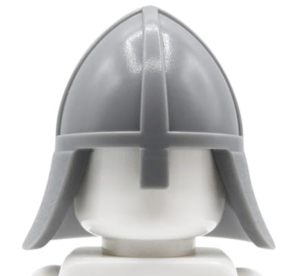 LEGO hełm rycerski / rycerza - jasny szary