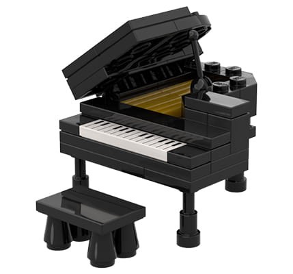 Przejdź do produktu Fortepian - customowy model z klocków LEGO