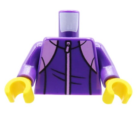 LEGO tors figurki - fioletowa bluza dresowa na zamek