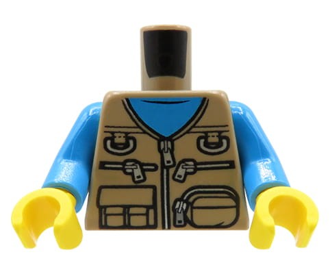 Przejdź do produktu LEGO tors figurki - ciemna piaskowa kamizelka z kieszeniami 