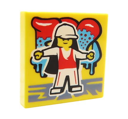Przejdź do produktu LEGO płyta muzyczna / obraz / plakat - breakdancerka