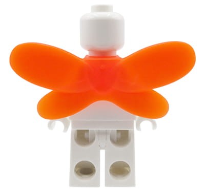 LEGO skrzydła wróżki - neonowe pomarańczowe