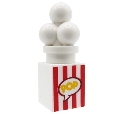 LEGO popcorn w pudełku