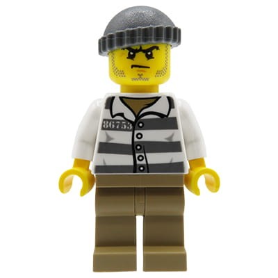 LEGO City - figurka Złodziej / Więzień / Rabuś w czapce
