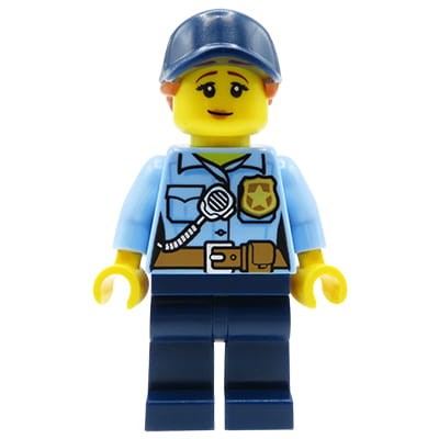 LEGO City - figurka Kobieta Policjant / Policjantka w czapce