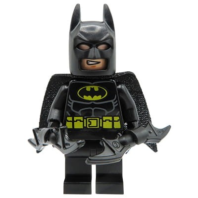 LEGO DC Batman - figurka Batman w czarnej pelerynie, kostiumie, masce, z dwoma batarangami
